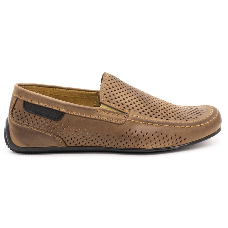 Polbut Mocassins homme cuir 2105P marron brun