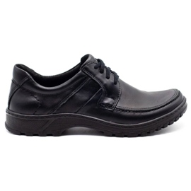 KOMODO Chaussures pour hommes en cuir 853 noir