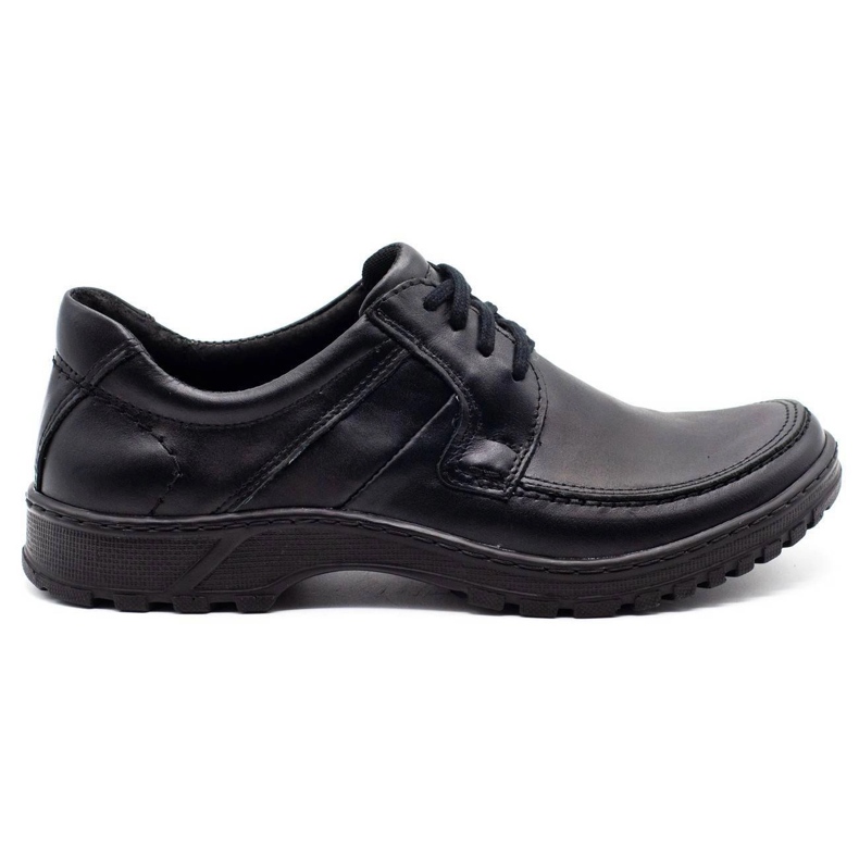KOMODO Chaussures pour hommes en cuir 853 noir le noir