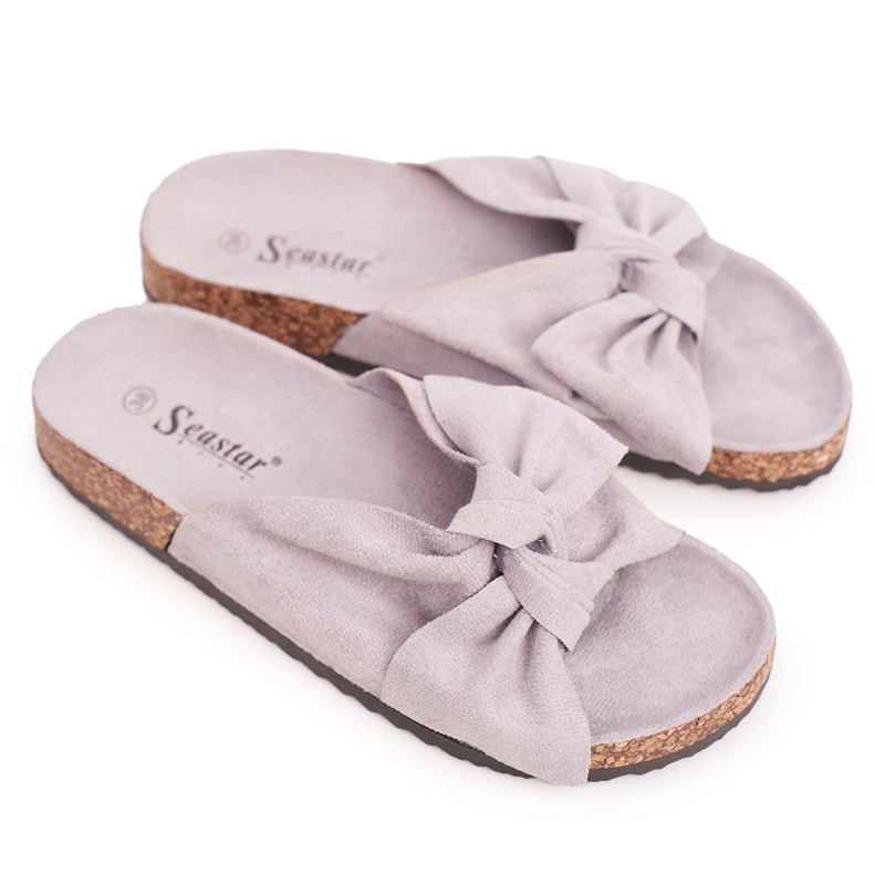 PB2 Chaussons Enfant Gris Sur Liège Little Wendy