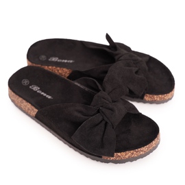 PB2 Chaussons Enfant Noir Sur Noir Little Wendy