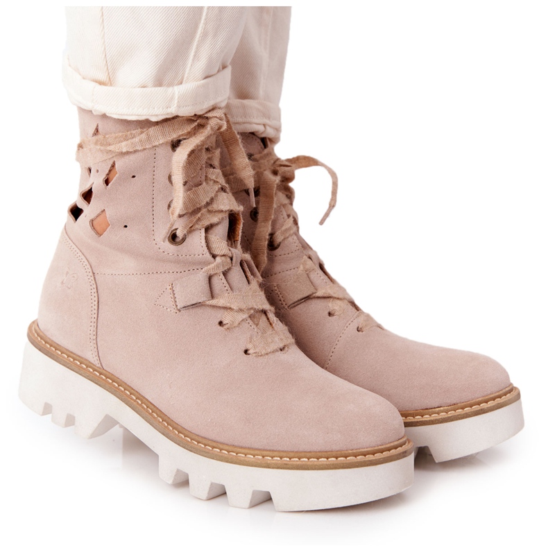 Boots Daim Ajourées Maciejka Beige 05033-04 brun