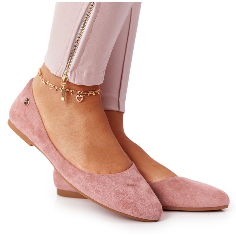 Ballerines en daim Sergio Leone BL622 Rose