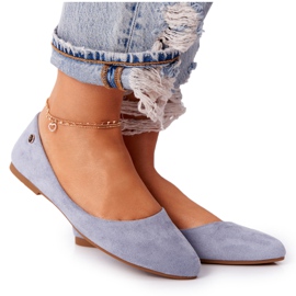Ballerines en daim Sergio Leone BL622 Bleu