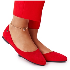 Ballerines en daim Sergio Leone BL622 Rouge