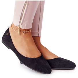 Ballerines en daim Sergio Leone BL622 Noir le noir