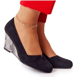 Escarpins Compensés Sergio Leone PB767 Serpent Noir