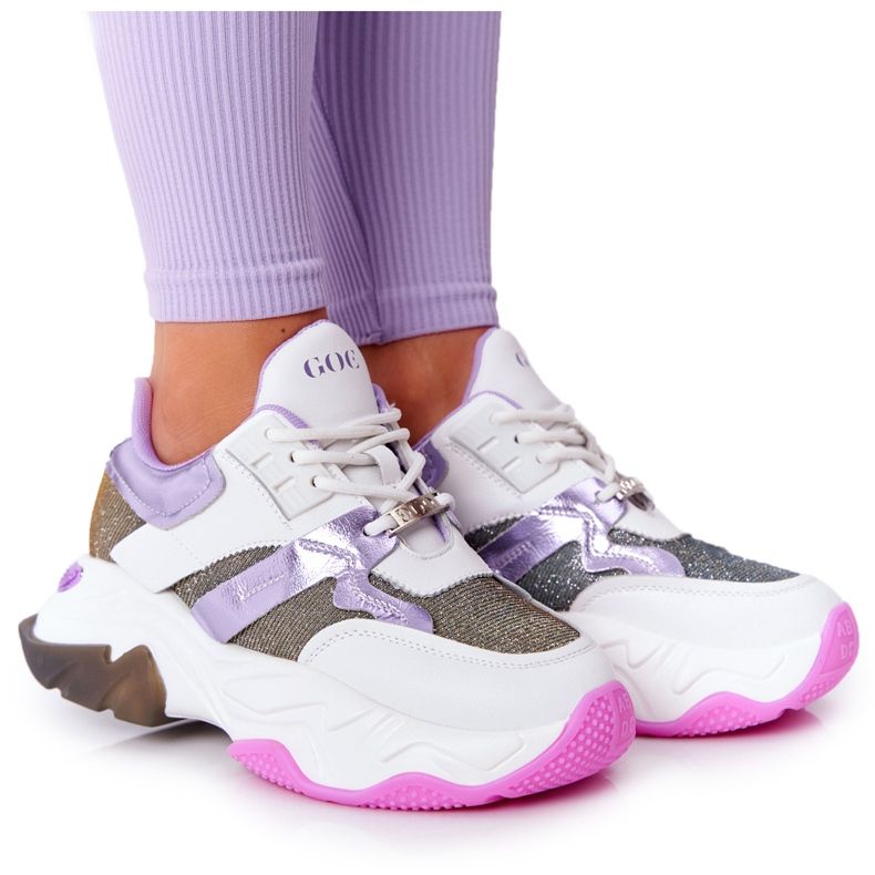 Chaussures de Sport à Grandes Semelles GOE HH2N4038 Blanc-Violet blanche Chaussures de Sport à Grandes Semelles GOE HH2N4038 Blanc-Violet blanche