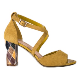 Sandales à la mode Sergio Leone jaune