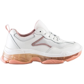 Goodin Baskets en cuir blanc
