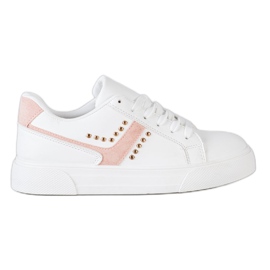 SHELOVET Chaussures de sport blanches décontractées