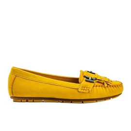 Mocassins en éco-suédine jaune de Maia