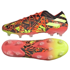 Chaussures de football Adidas Nemeziz Messi.1 Fg M FW7323 bleu marine, multicolore multicolore