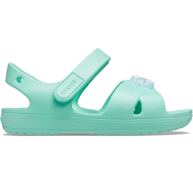 Sandales enfant Crocs Classic Cross Strap Charm menthe 206947 3U3 vert