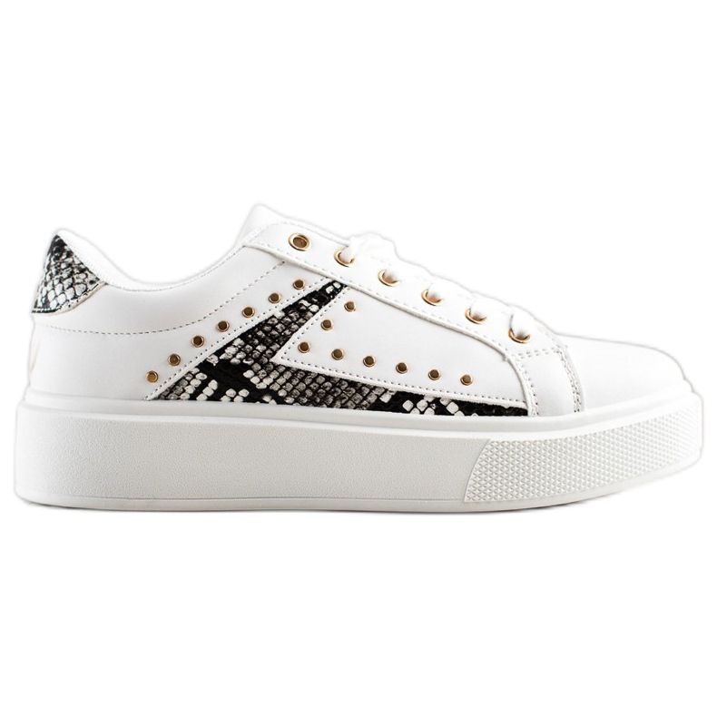SHELOVET Baskets blanches sur la plate-forme le noir