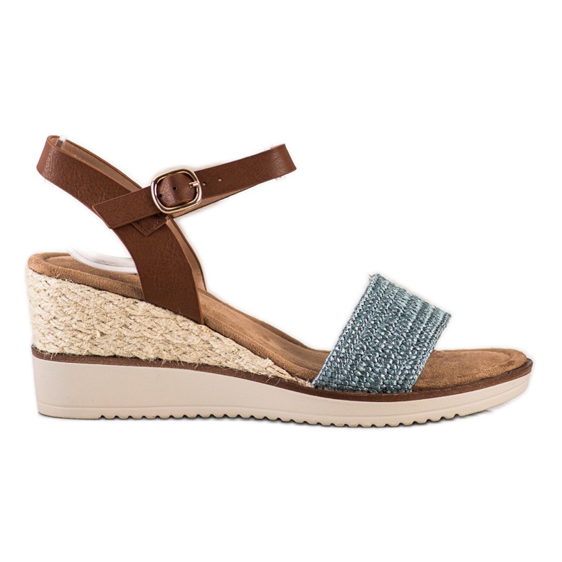 Evento Sandales tressées légères Best-seller brun bleu Evento Sandales tressées légères Best-seller brun bleu