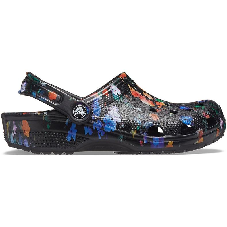 Crocs Classic Printed Floral Clog pour femmes de couleur noire 206376 0C4 multicolore