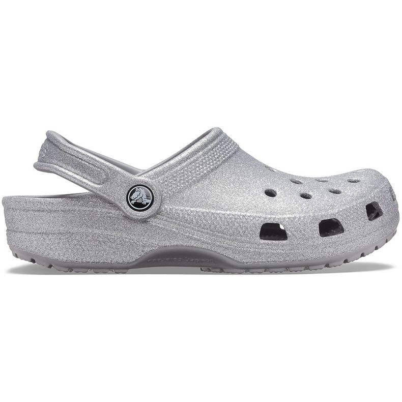 Silver Crocs Classic Glitter Clog pour femmes 205942 040 argent