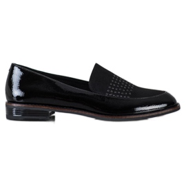 Chaussures noires élégantes de Sergio Leone le noir Chaussures noires élégantes de Sergio Leone le noir