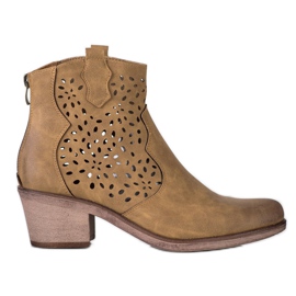 Sergio Leone Bottes ajourées de printemps brun
