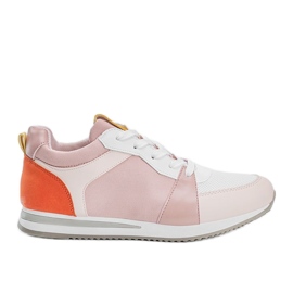 Baskets en similicuir roses Elaine