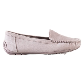 SHELOVET Mocassins Gris En Daim