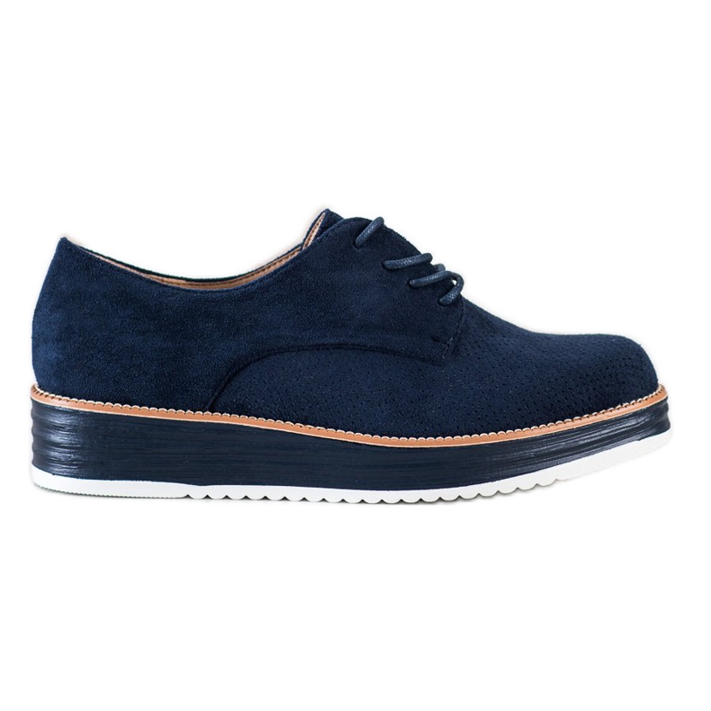 Renda Chaussures ajourées sur la plateforme bleu marin bleu