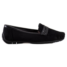 SHELOVET Mocassins noirs confortables
