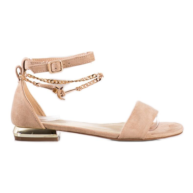 Sandales Avec Chaîne Décorative VINCEZA brun