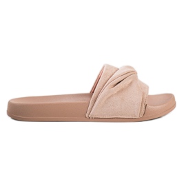 Pantoufles confortables en daim VINCEZA brun