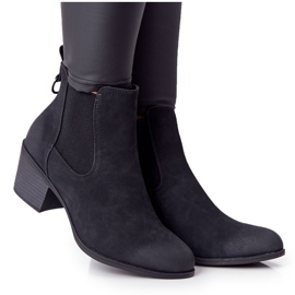 PJ1 Bottes chaudes noires pour femmes Jodhpur Heel Trinity le noir