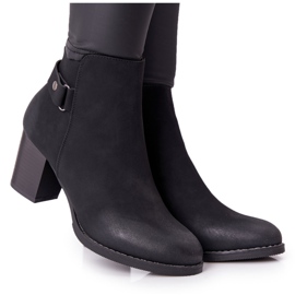 PJ1 Bottes Chaudes Femme Sur Un Talon Nubuck Noir Unstoppable