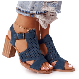 EVE Sandales ajourées sur une barre bleue Hey Lover multicolore vert