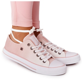 Baskets Femme Big Star HH274127 Ombre Rose blanc