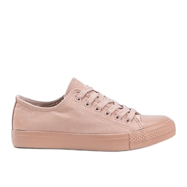 Baskets en éco-daim rose Mara