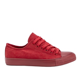 Baskets en éco-daim Mara rouges