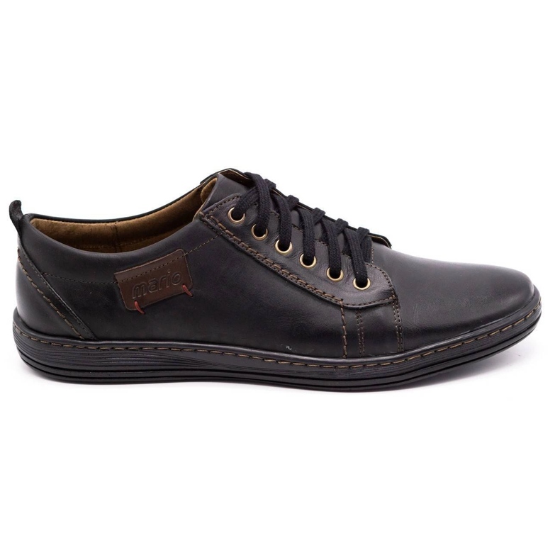 Olivier Chaussures en cuir pour hommes 695MP noir brun le noir