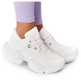 PS1 Sneakers pour femmes sur une semelle massive Blanc pétillant blanche