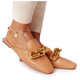 PS1 Chaussons Avec Tige Et Chaîne Camel Call On Me brun doré