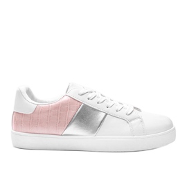 Baskets Haille blanc et rose pastel blanche Baskets Haille blanc et rose pastel blanche