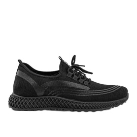 Chaussures de sport décontractées noires pour hommes Keven