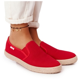 Espadrilles Rouges Sur Une Semelle Tressée Big Star DD274018