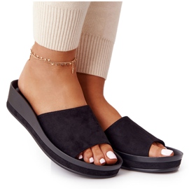 Pantoufles Noires Sur Compensée Vinceza 21-17113 le noir