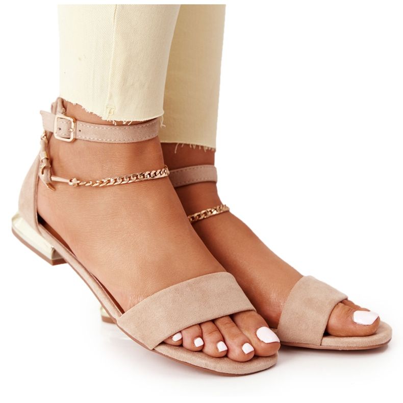 Sandales À Talons Dorés Vinceza 21-17119 Beige d'or