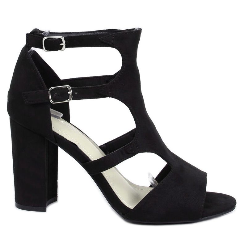 Sandales à talons noires 168-231 Noir le noir