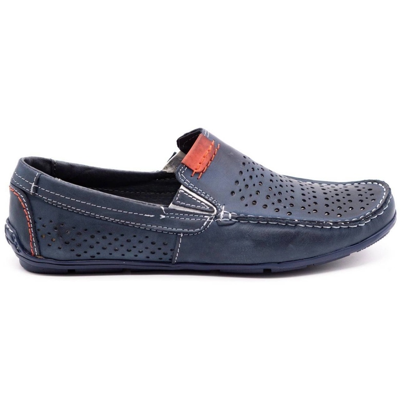 Olivier Chaussures homme mocassin 906 pour l'été bleu marine