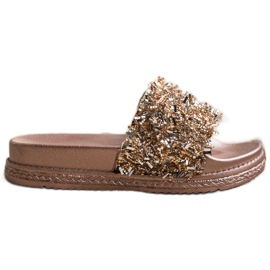 Seastar Pantoufles De Cristal De Mode d'or