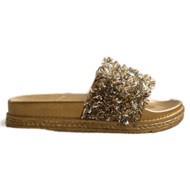 Seastar Pantoufles De Cristal De Mode d'or