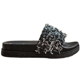 Seastar Pantoufles De Cristal De Mode noir