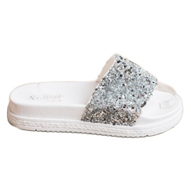 Seastar Pantoufles À La Mode Sur La Plateforme blanche argent